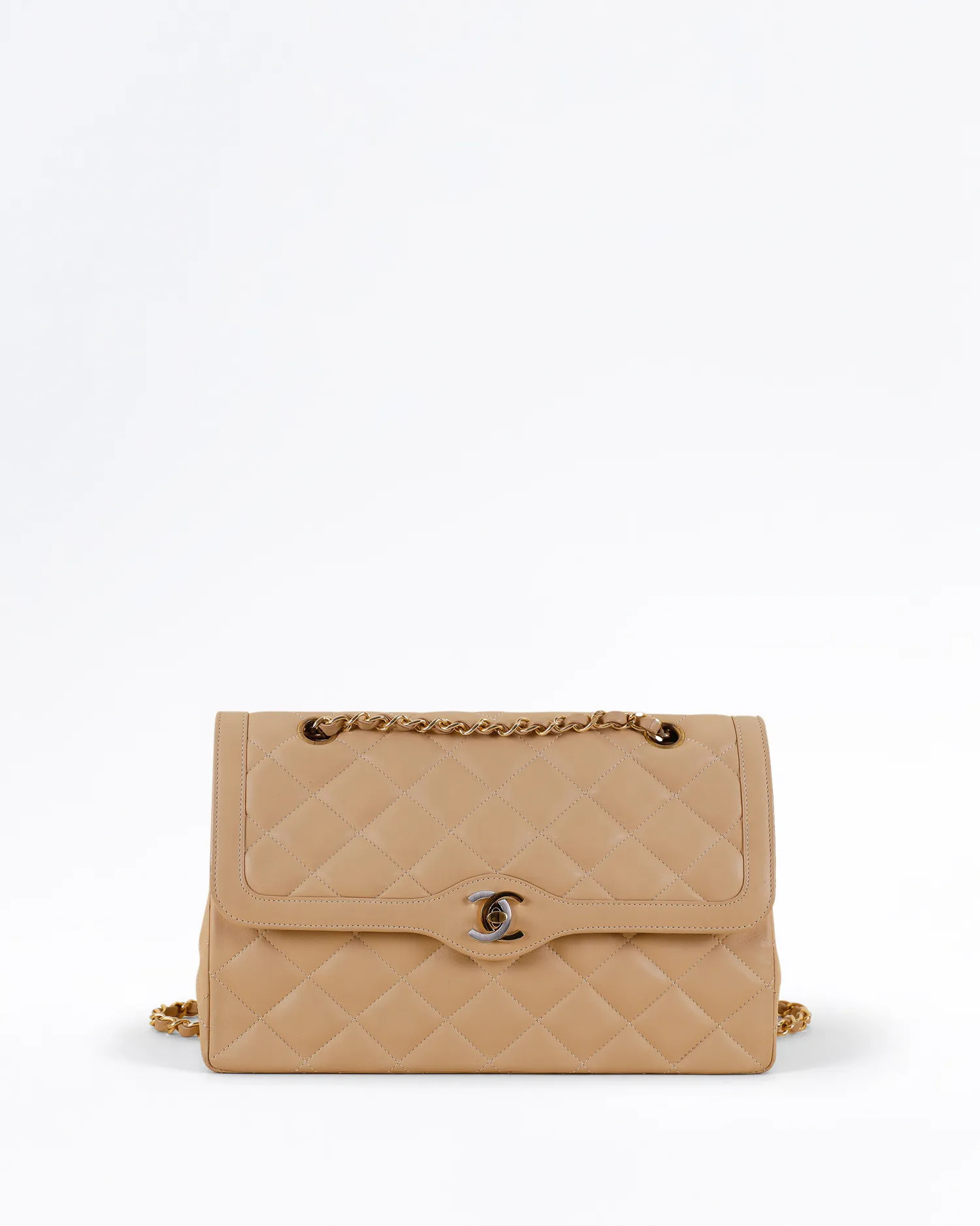 Vintage Two Tone Paris Large Double Flap Bag | Vivrelle