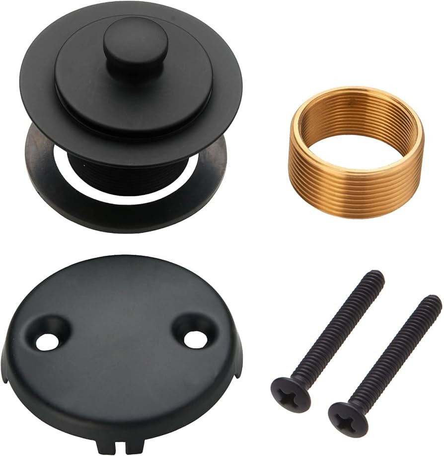 Black Bathtub Tub Drain Conversion Kit Assembly, Wellup Lift and Turn Twist Tub Drain Trim Kit wi... | Amazon (US)