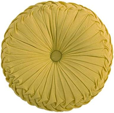 Amazon.com: Levtex home - Viviana - Decorative Pillow (16in. Round) - Ochre Pleated Pillow - Ochre : | Amazon (US)