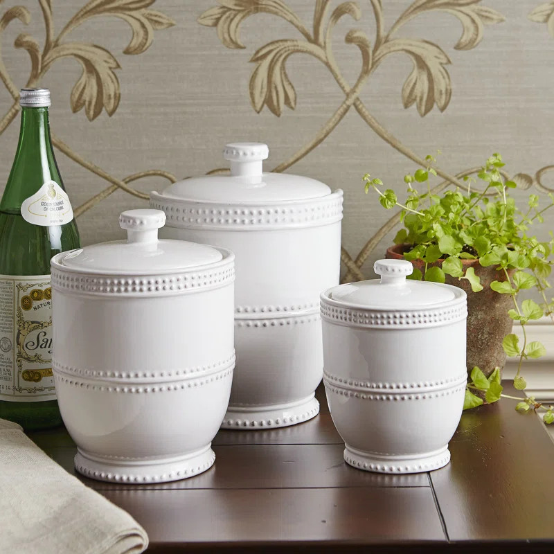 Milford Dinnerware 3 Piece Kitchen Canister Set | Wayfair North America