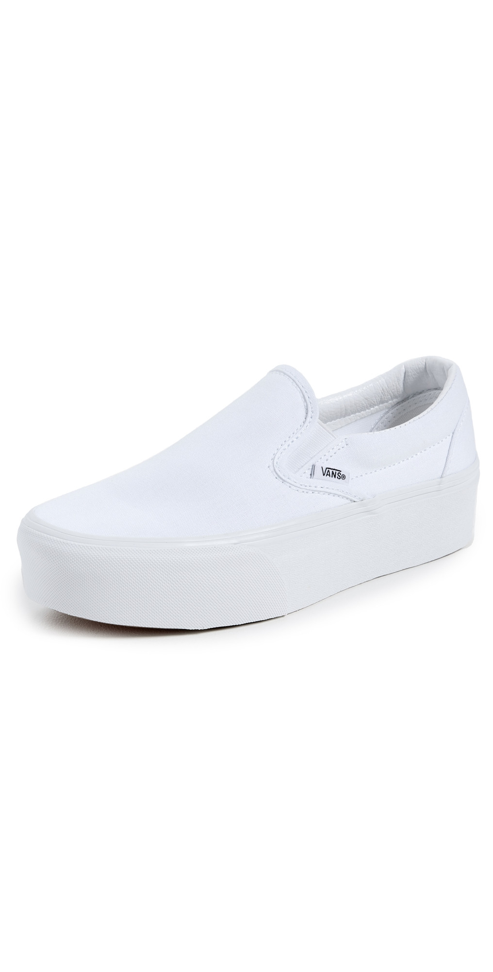 Vans Ua Classic Slip-On Stackform Sneakers Canvas True White M 5.5/ W 7 | Shopbop