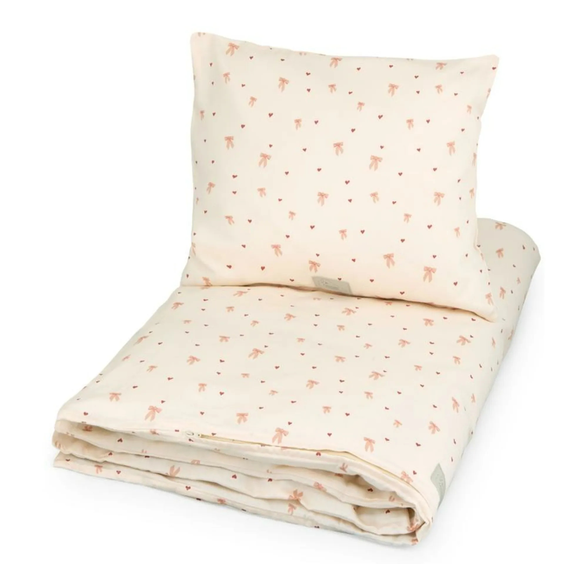 Bows bed linen set | Pale Pink | Smallable