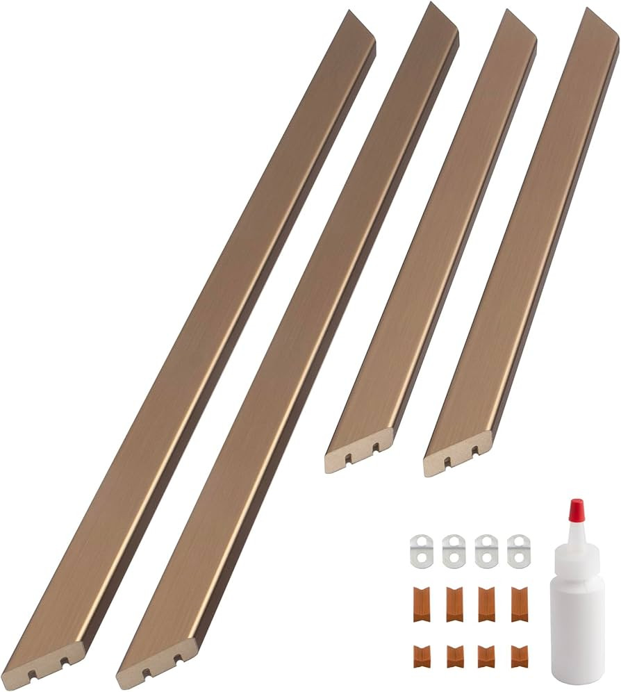 Frame My Mirror Add A Frame - Champagne Bronze 36" x 48" Mirror Frame Kit- Ideal for Bathroom, Wa... | Amazon (US)