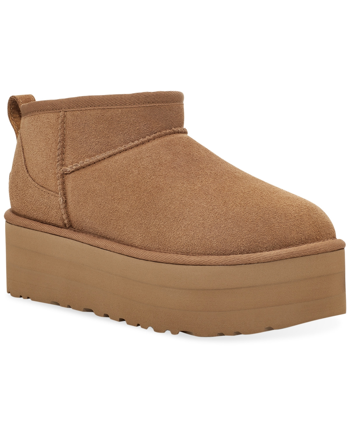 Ugg Women's Classic Ultra Mini Platform Booties - Chestnut | Macy's