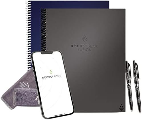 Rocketbook Fusion Smart Reusable Planner - Calendar - To-do Lists - And Note Template Pages - Pack O | Amazon (US)