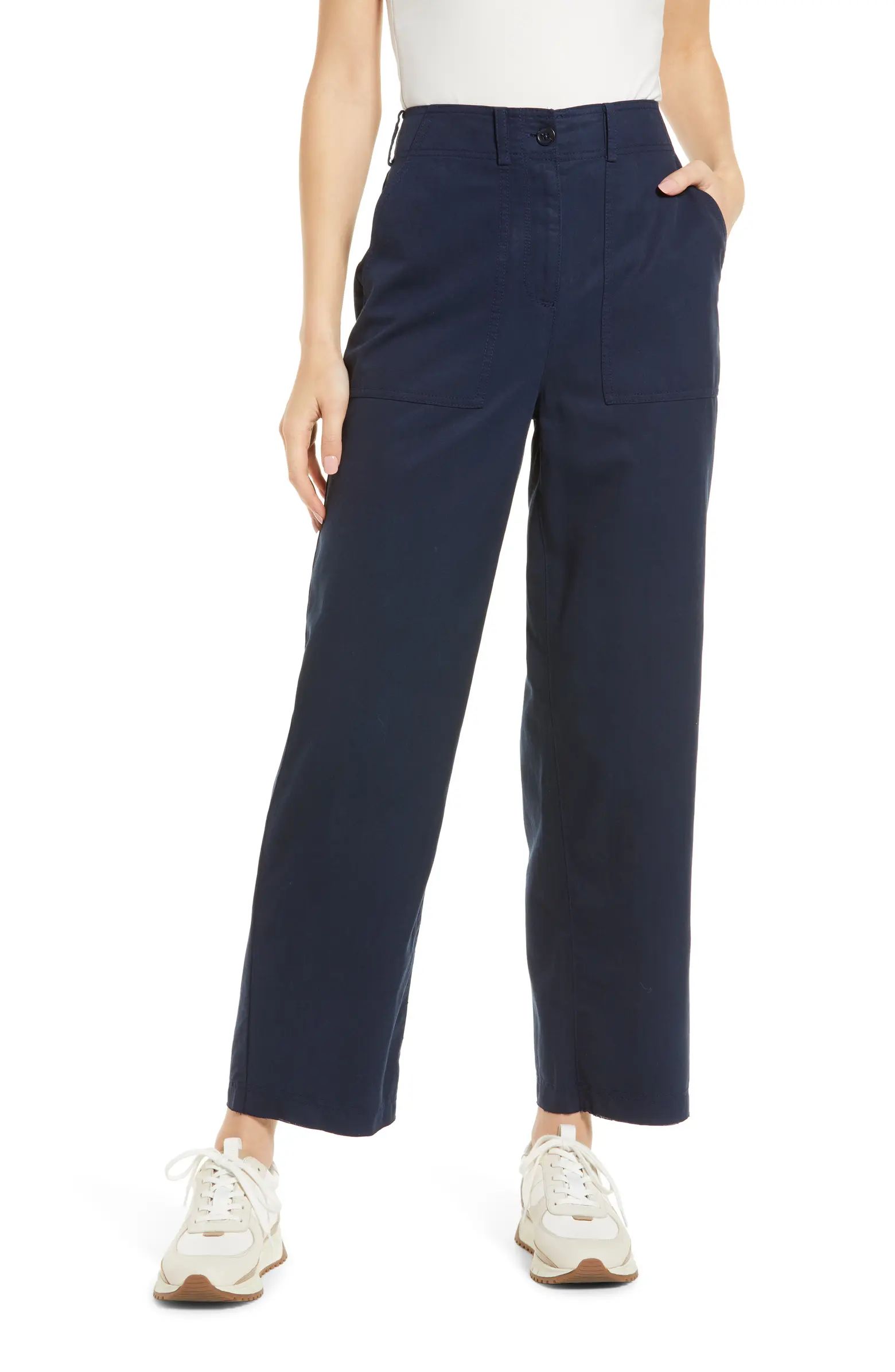 Treasure & Bond High Waist Patch Pocket Pants | Nordstrom | Nordstrom