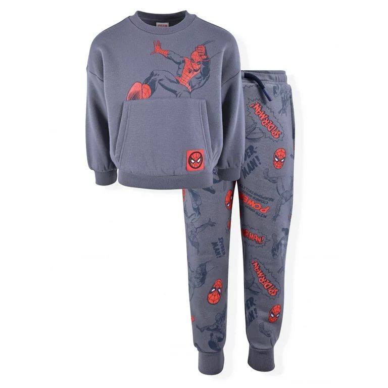 Spiderman Baby and Toddler Boy Fleece Sweatshirt and Jogger Outfit Set, 2-Piece, Sizes 12M-5T | Walmart (US)