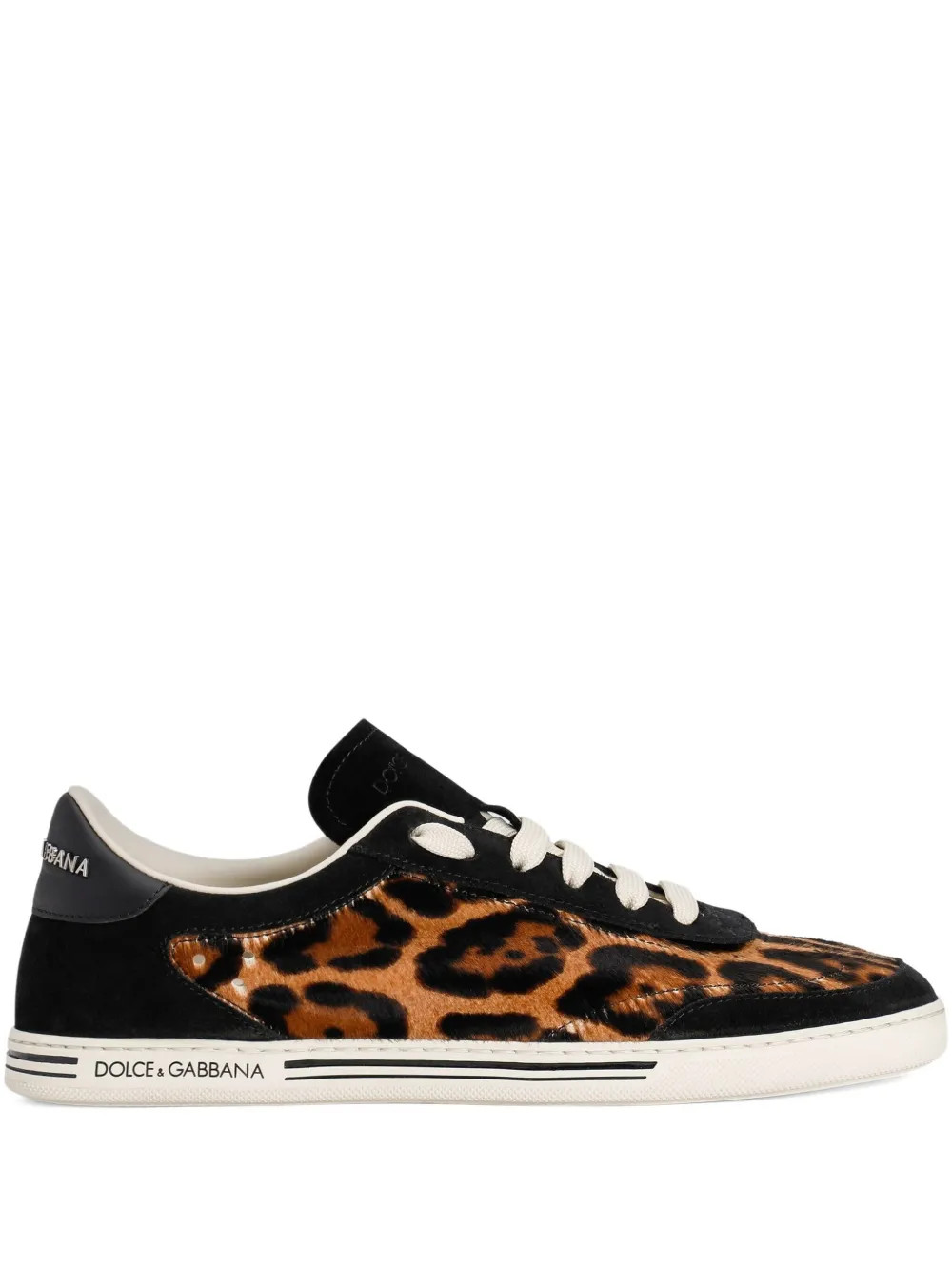 Dolce & Gabbana Saint Tropez leo-print light sneakers - Brown | Farfetch Global