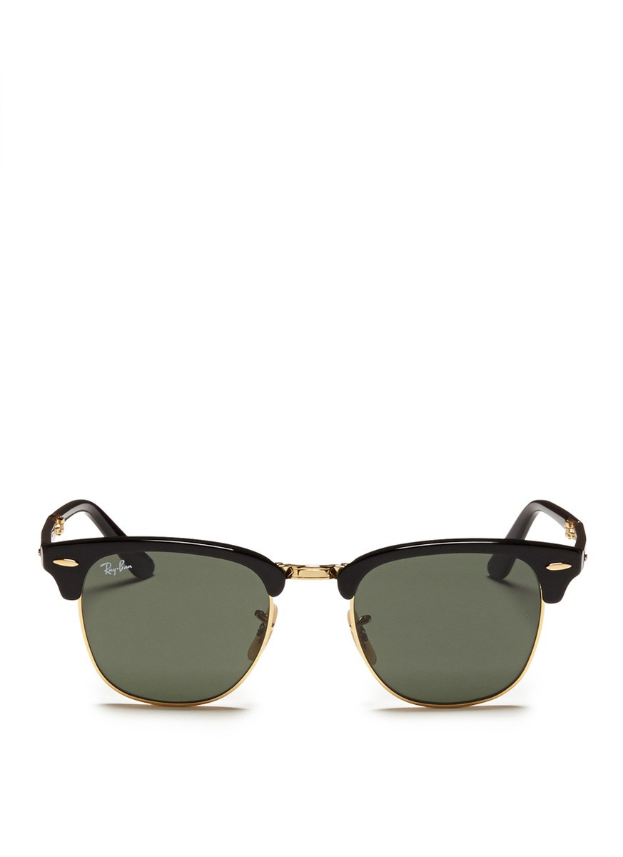 'Clubmaster Folding' acetate browline sunglasses | Lane Crawford (Global)