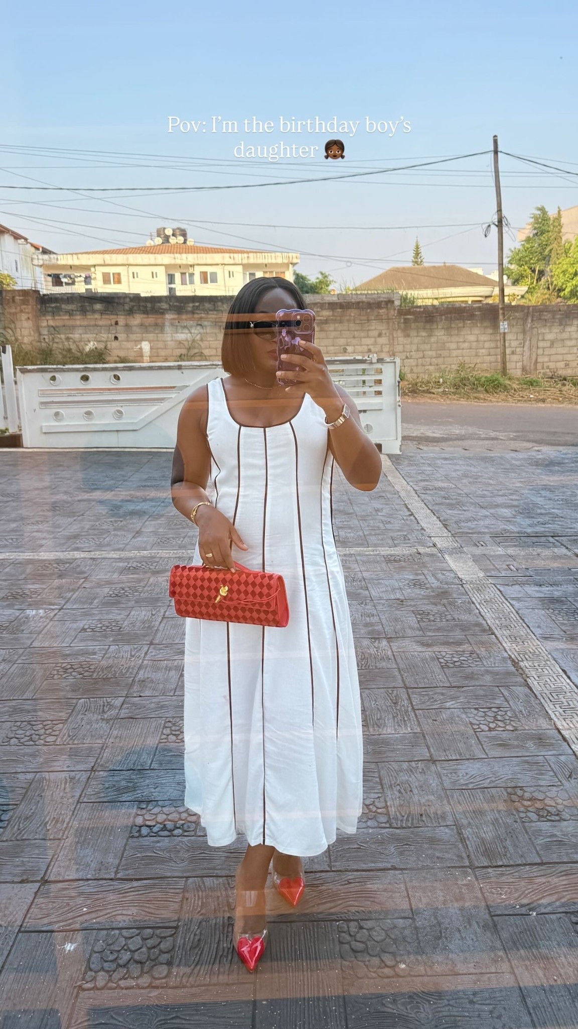 What I wore for my Dad’s birthday yesterday l… this beautiful cotton number  from mango ( currently on sale for $49.99 from the original price of $89.99)‼️.. paires with this red pumps and bag ( will link similar below)… how do we like this simple last minute look? 

Ps: take a size down! I made the error of taking a bigger size now i have to tailor it well before wearing it again because of course I will wear it again 😎

#LTKFindsUnder50 #LTKootd #LTKSaleAlert