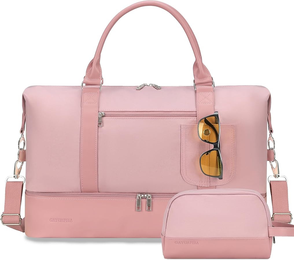 Women's Weekender bag Travel Duffel Bag with Shoe Compartment 21-inch Airline-Approved Carry-On, ... | Amazon (US)