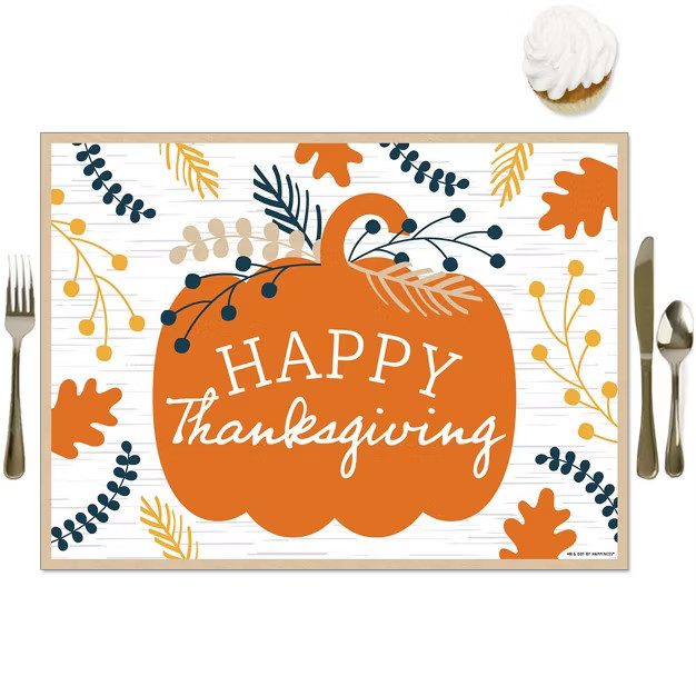 Big Dot of Happiness Happy Thanksgiving - Party Table Decorations - Fall Harvest Party Placemats ... | Target