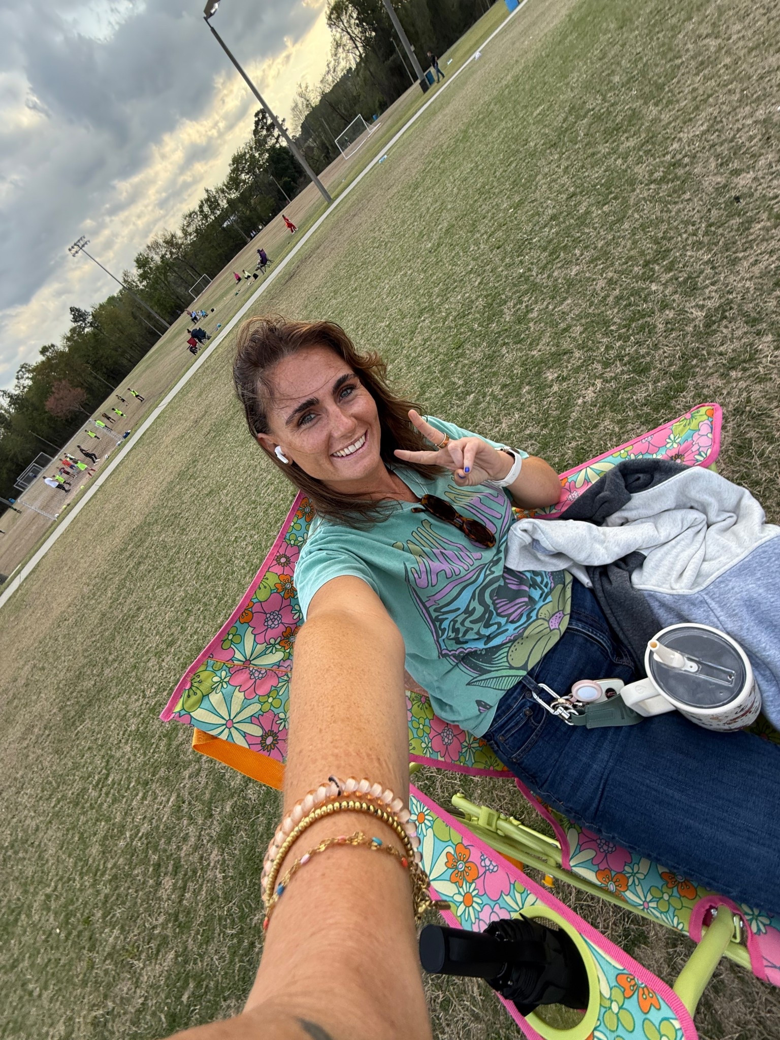 The most perfect ball mom chair. It even rocks and comes in so many colors