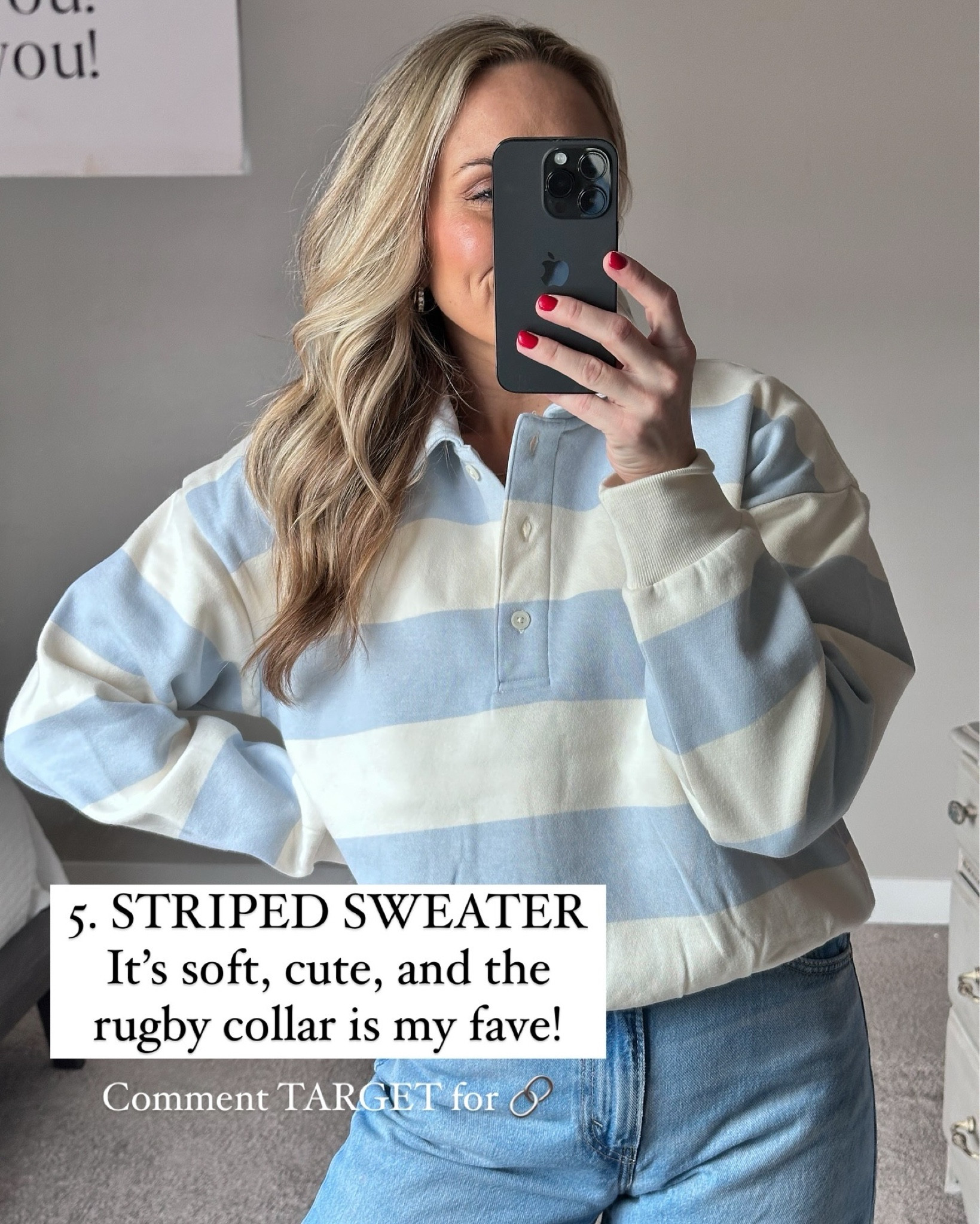 100% obsessed with this rugby sweater! 

#LTKMostLoved #LTKFindsUnder50 #LTKStyleTip