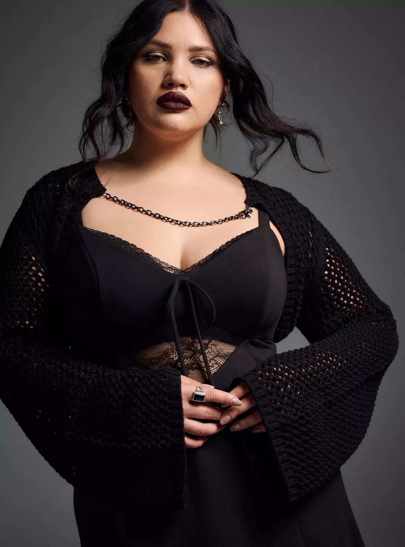 Nightfall Chain Detail Ultra-Crop Shrug | Torrid (US & Canada)