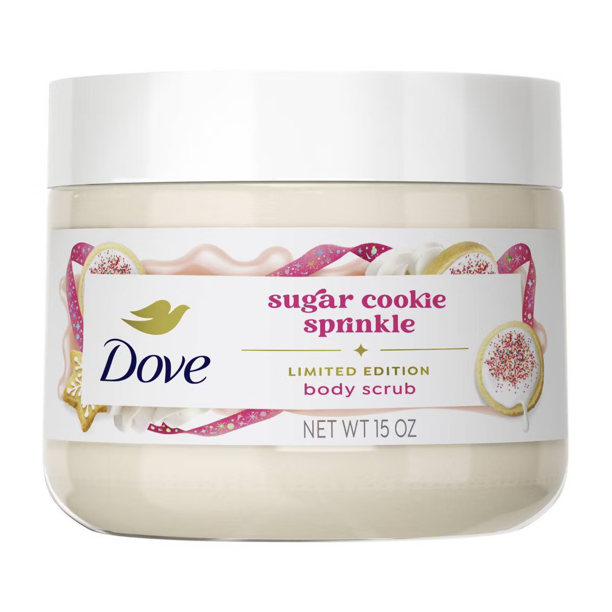 Dove Beauty Limited Edition Holiday Treat Body Scrub - Sugar Cookie Sprinkle - 15oz | Target