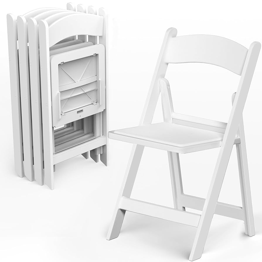 Allpop 4 Pack Resin Folding Chair with Vinyl Padded Seat, 550LB Capacity, Commercial Chair Set fo... | Amazon (US)
