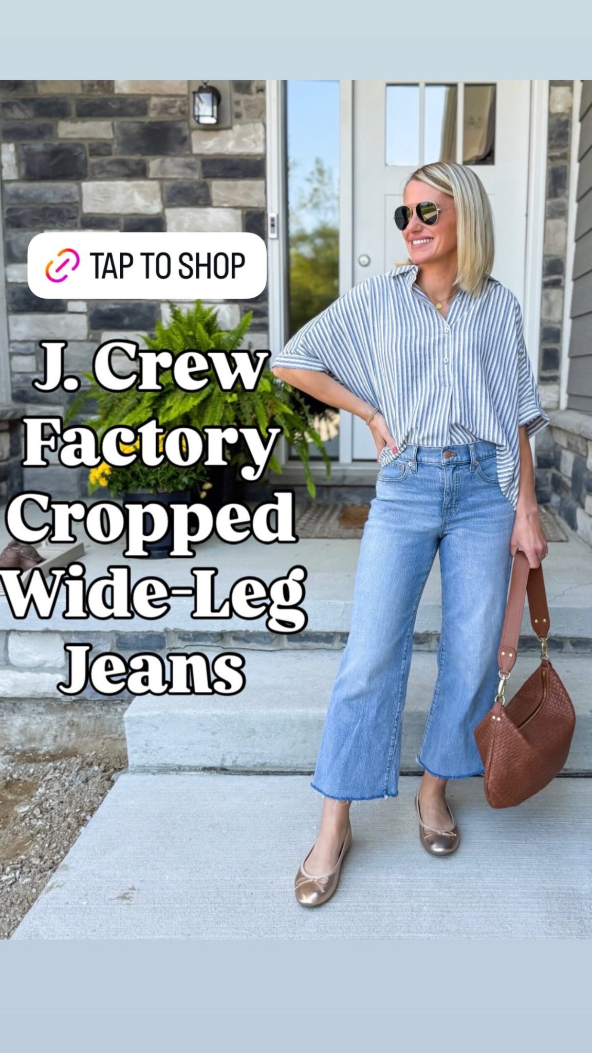 These cropped wide leg jeans from J. Crew Factory were a big hit! 
Jeans- 25/petite
Top- small

#LTKOver40 #LTKPetite #LTKootd
