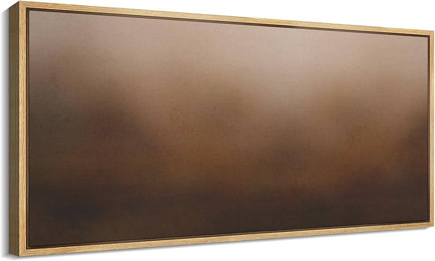 SIGNFORD Extra Large Framed Canvas Print Wall Art Abstract Earthy Gradient Warm Brown Tones Illus... | Amazon (US)