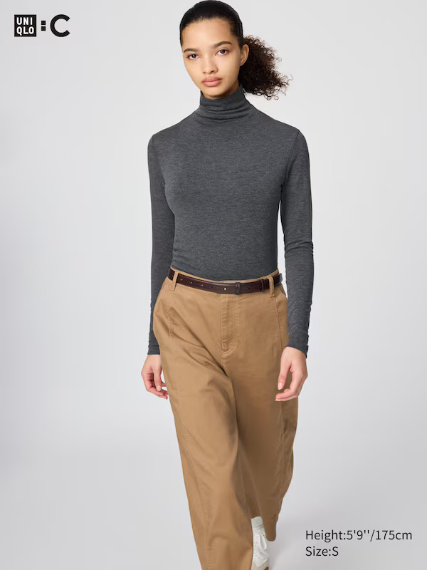 HEATTECH Extra Warm Cashmere Blend Turtleneck T-Shirt | UNIQLO (UK)