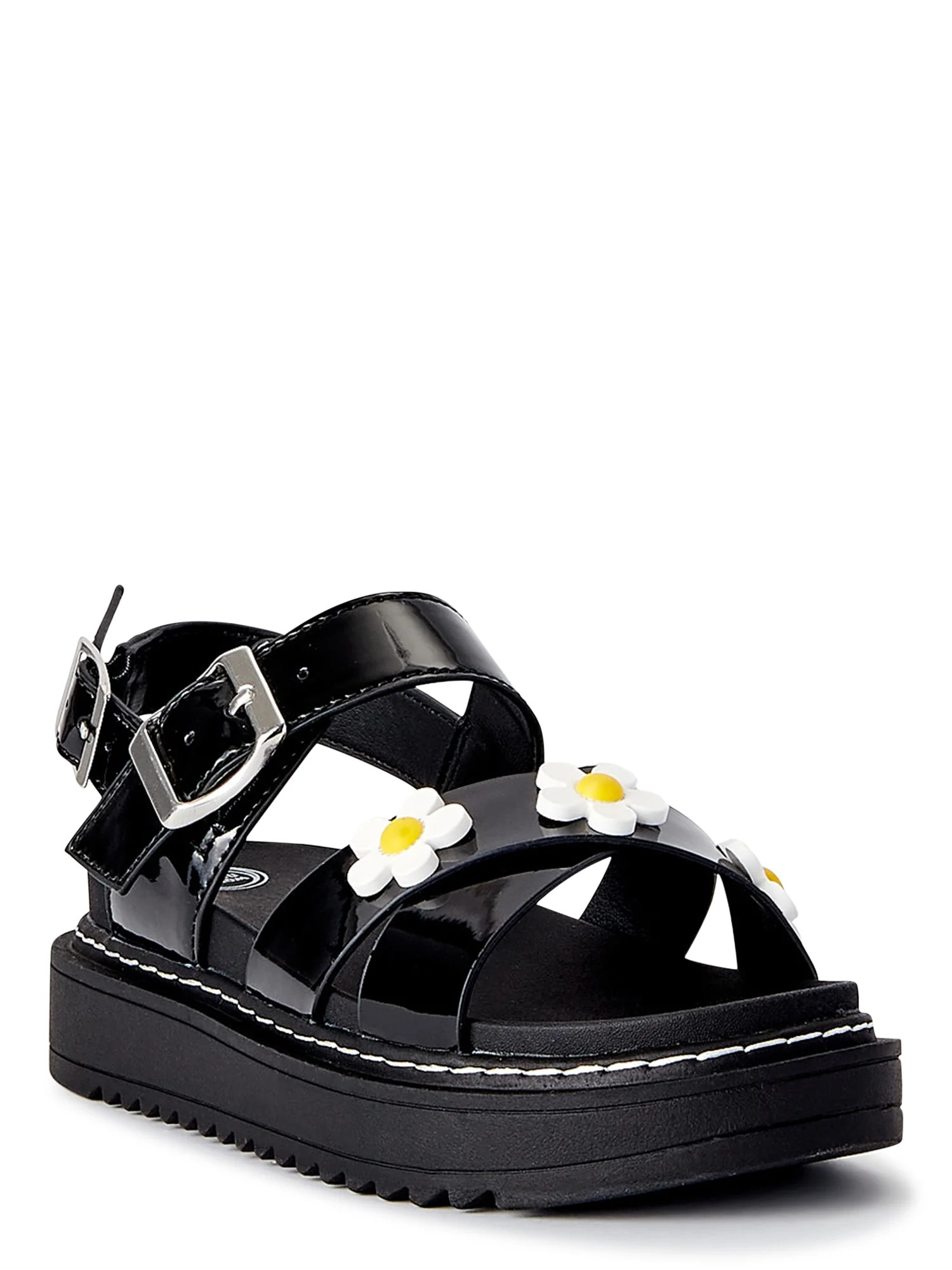Wonder Nation Girls Flatform Daisy Sandal, 13-6 | Walmart (US)