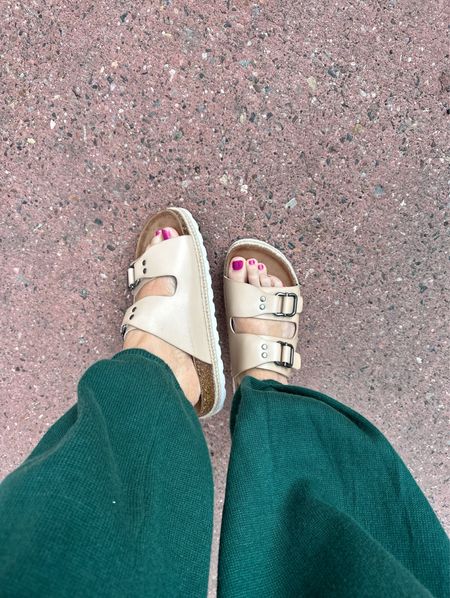 These sandals are the best. Normal Birks hurt my feet but this pair from #walmart is soo comfy! 

Sized up a half size

#LTKshoecrush #LTKunder50 #LTKstyletip