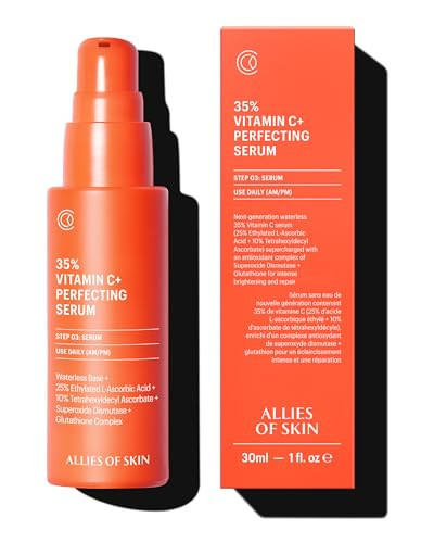 Allies of Skin 35% Vitamin C Extra Strength Serum | Waterless Professional Grade Face Serum with Niacinamide | Highly Concentrated Formula to Plump & Firm Skin | Hydrating Anti-Aging Skincare | 1 oz | Amazon (US)