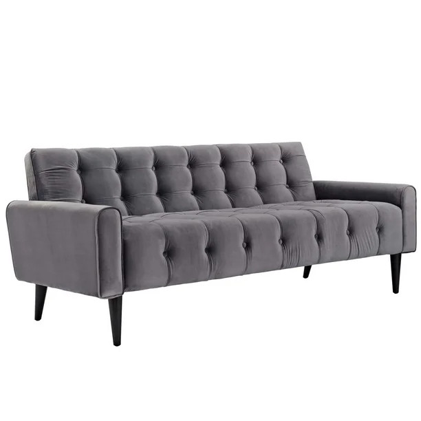 Modway Delve Velvet Upholstered Tufted Sofa, Multiple Colors - Walmart.com | Walmart (US)