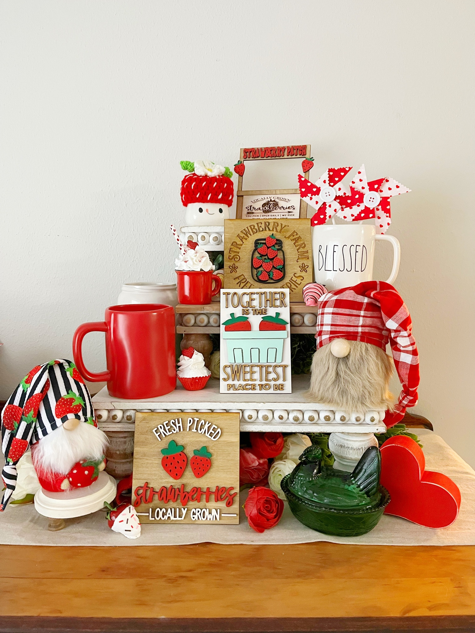 Love how this strawberry tray finally come together! It has been a theme I have been wanting for over a year and I am so glad it came together today!

#LTKSeasonal #LTKFind #LTKhome