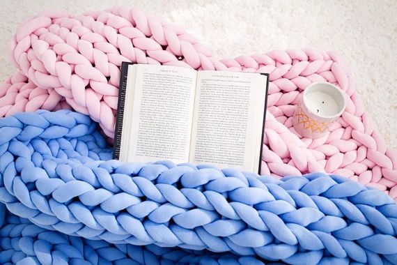 Chunky Knit Blanket, Tube yarn blanket, Arm Knit blanket, Chunky Knit throw, Chunky knit Tube yar... | Etsy (US)