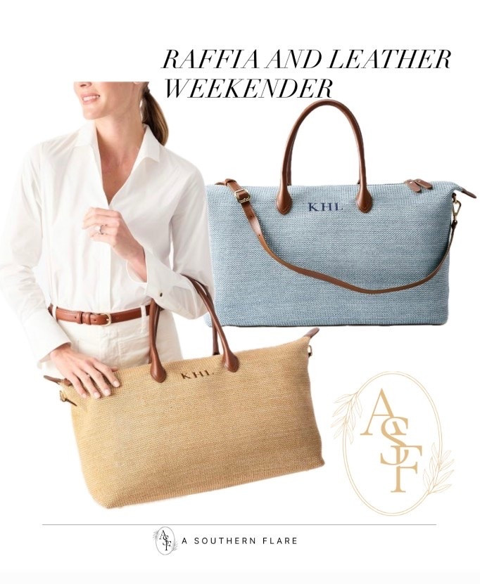 RAFFIA AND LEATHER
WEEKENDER