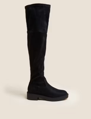 Chunky Flat Over the Knee Boots | Marks & Spencer (UK)