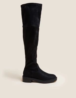 Chunky Flat Over the Knee Boots | Marks & Spencer IE