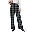 Women Plaid Dress Pants High Waisted Wide Leg Pants Fleece Pants for Women Stretchy Fall Trousers | Amazon (US)