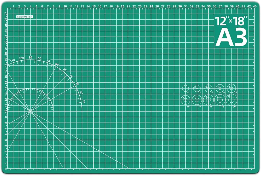 DIYSELF Cutting Mat 12in×18in, Cutting Mats for Crafts, Self Healing Cutting Mat A3, Fabric Cutt... | Amazon (US)