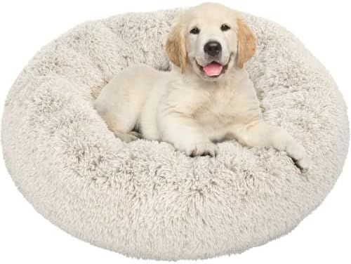 Active Pets Plush Calming Dog Bed, Donut Dog Bed for Small Dogs, Medium & Large, Anti Anxiety Dog... | Amazon (US)