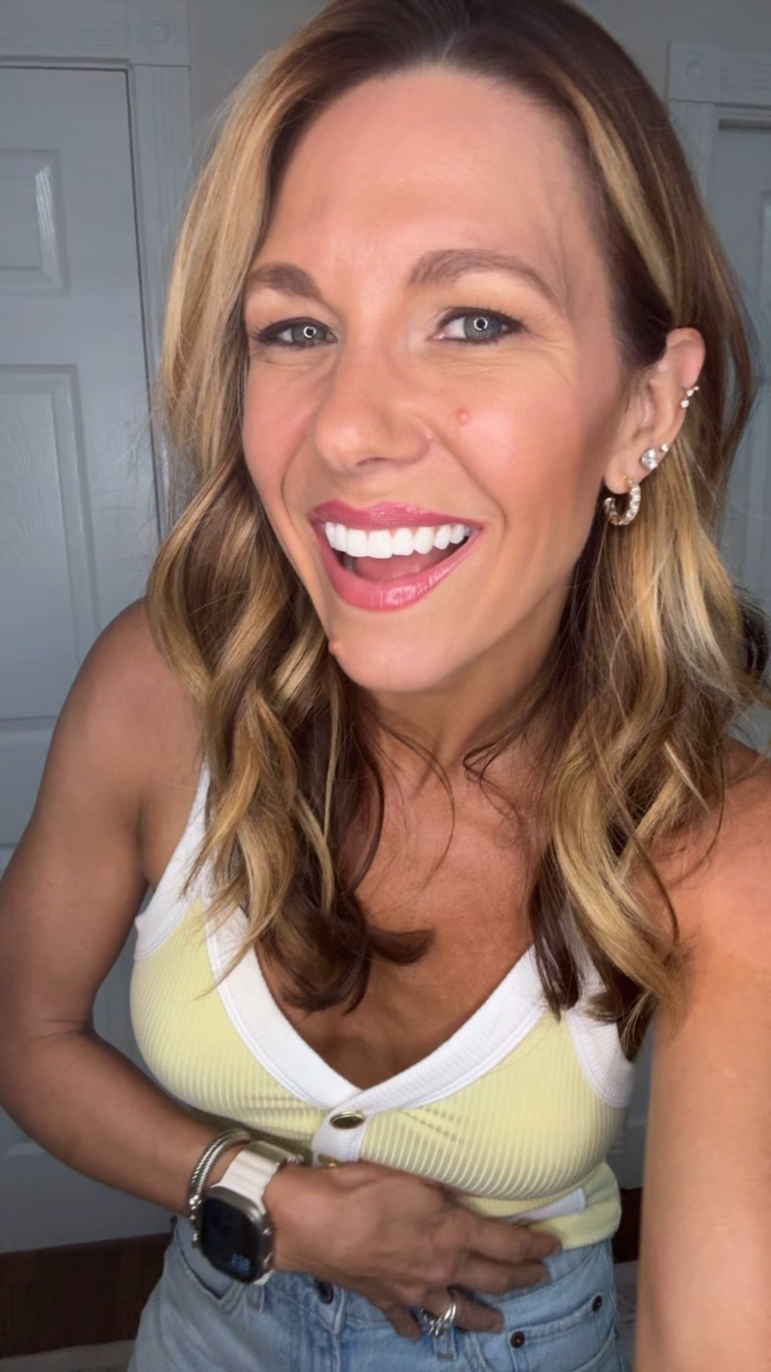 This yellow tank with gold buttons is going to be perfect for spring ☀️

#LTKSaleAlert #LTKSeasonal