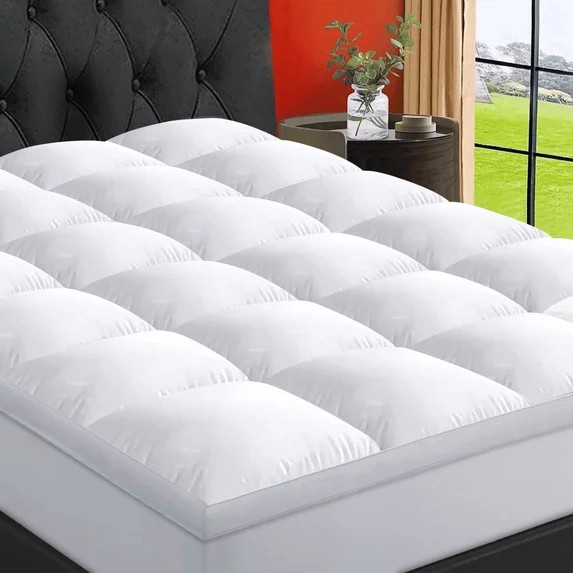 EMONIA 100% 400TC Mattress Topper Queen for Back Pain Relief,900GSM Pillow Top Mattress Pad, Matt... | Walmart (US)