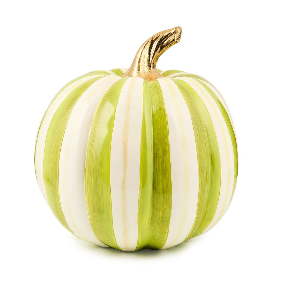 Moss Stripe Medium Pumpkin | MacKenzie-Childs