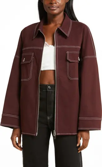 Vaeda Oversize Stretch Cotton Jacket | Nordstrom