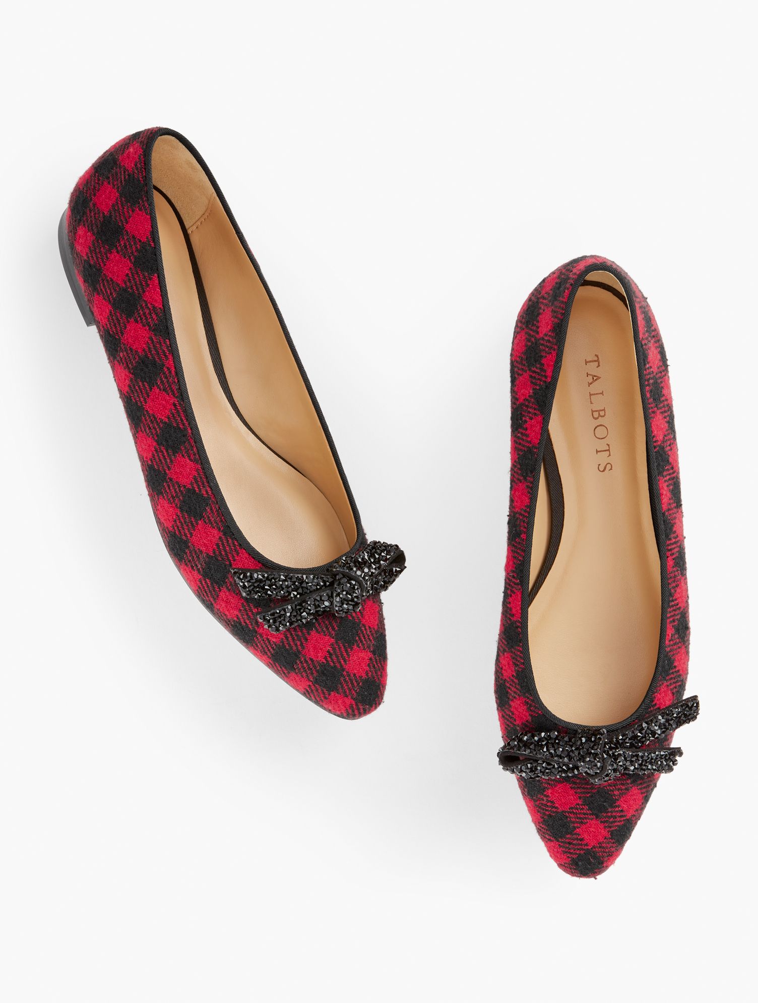 Edison Flats - Buffalo Check - Red/Black - 11M Talbots | Talbots