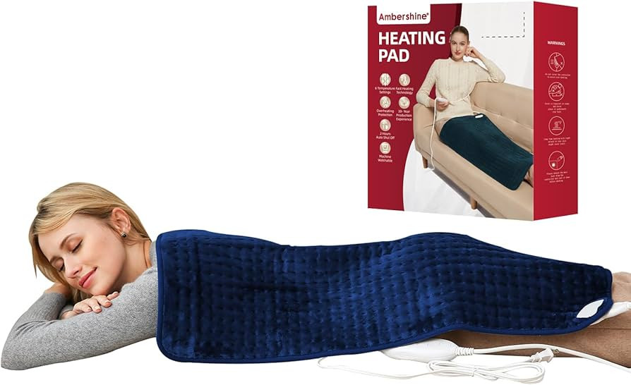Ambershine 17''x33'' XXXL King Size Heating Pad with Fast-Heating Technology&6 Temperature Settin... | Amazon (US)