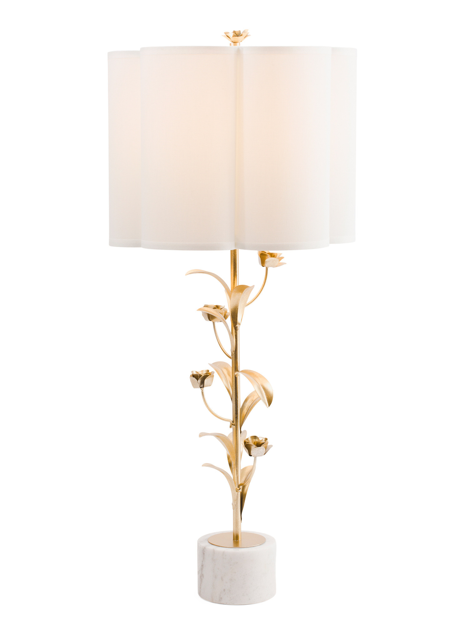 31in Metal Flower Scalloped Shade Table Lamp | TJ Maxx
