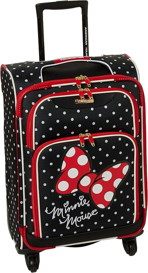 American Tourister Disney Softside Luggage with Spinner Wheels, Minnie Mouse Red Bow, Carry-On 21... | Amazon (US)