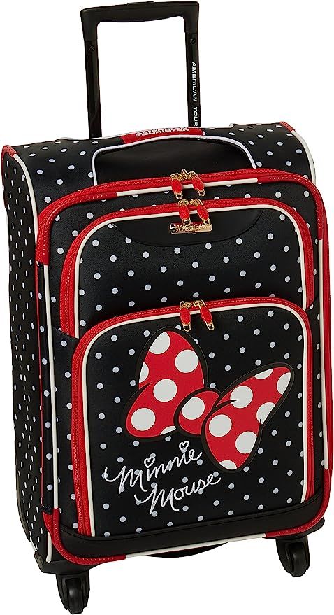 American Tourister Disney Softside Luggage with Spinner Wheels, Minnie Mouse Red Bow, Carry-On 21... | Amazon (US)