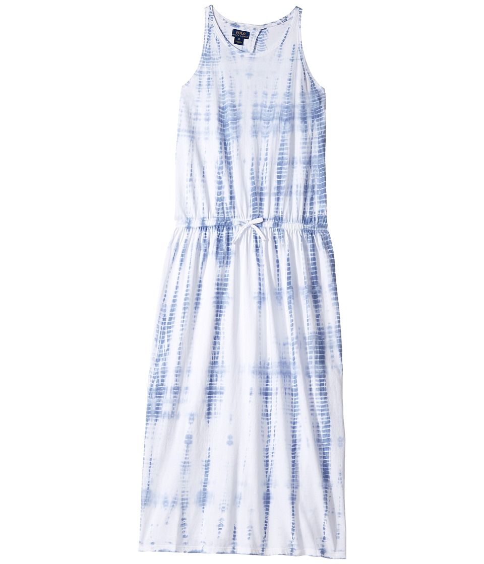 Polo Ralph Lauren Kids - Cotton Jersey Tie-Dye Dress (Little Kids/Big Kids) (French Blue) Girl's Dress | 6pm