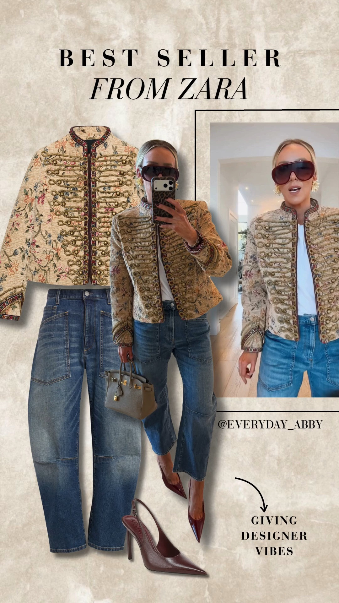 This jacket is giving me ALL the vintage designer vibes 😍😍 The embroidery and detailing are absolutely stunning!! Wearing a medium ✨