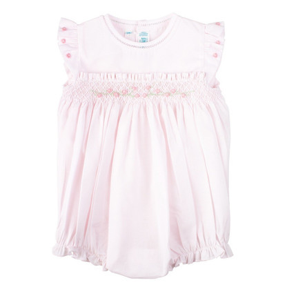 Rose Garden Collection Smocked Fly Sleeve Bubble | Feltman Brothers