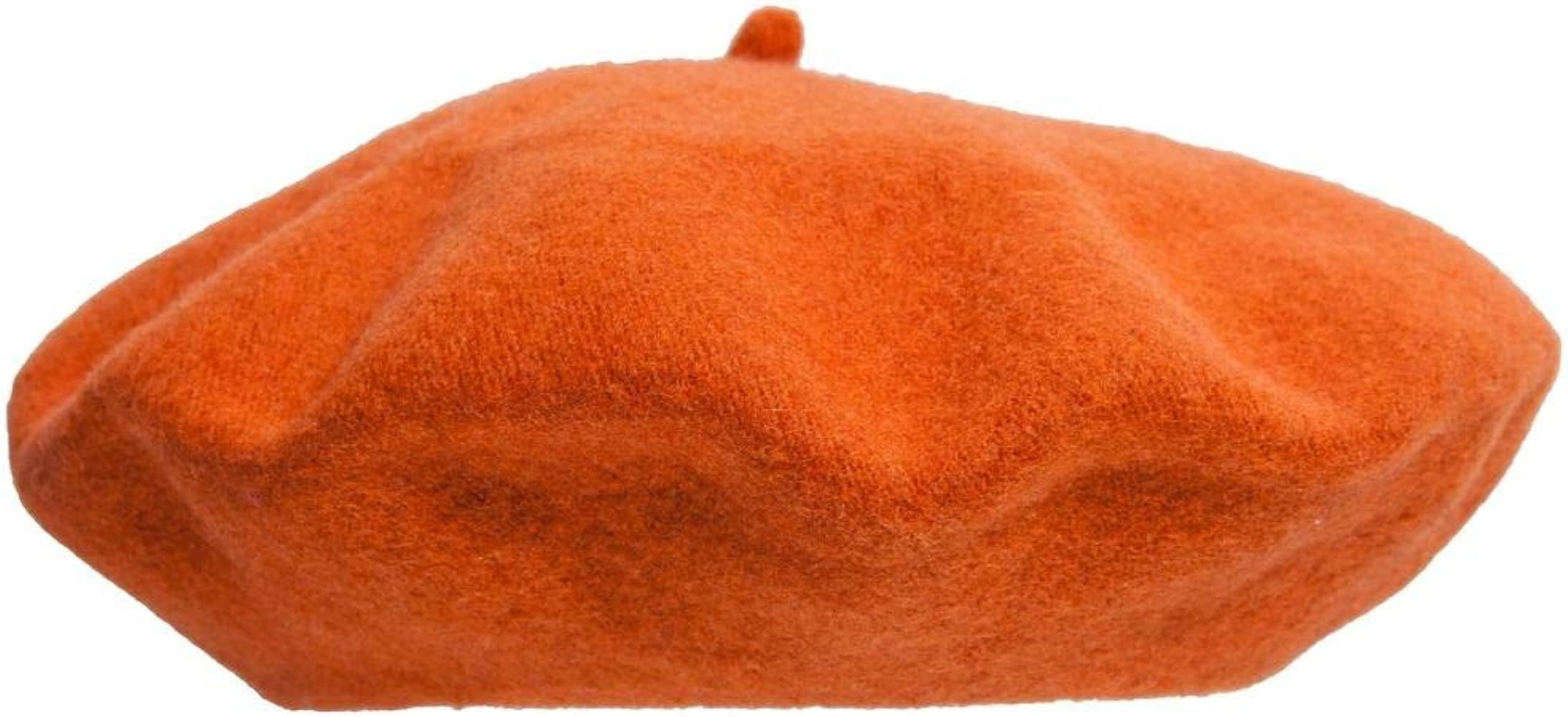 Women French Wool Beret Hats - Solid Color Classic Beanie Winter Cap | Amazon (US)