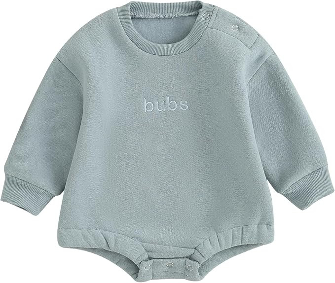 VISGOGO Newborn Infant Baby Boy Oversized Romper Sweater Bodysuits Coming Home Outfit Neutral Clo... | Amazon (US)
